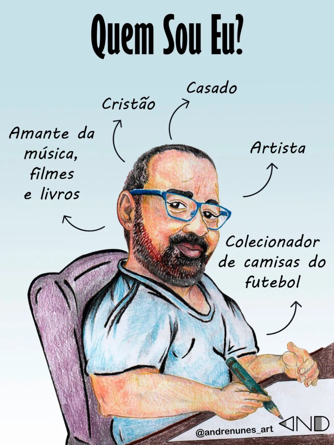 Autocaricatura de André Nunes